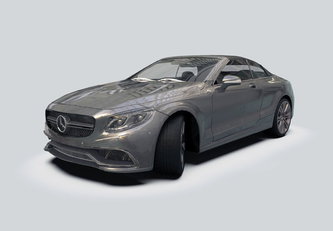 Mercedes S63 AMG Cabriolet  Low-poly 3D model