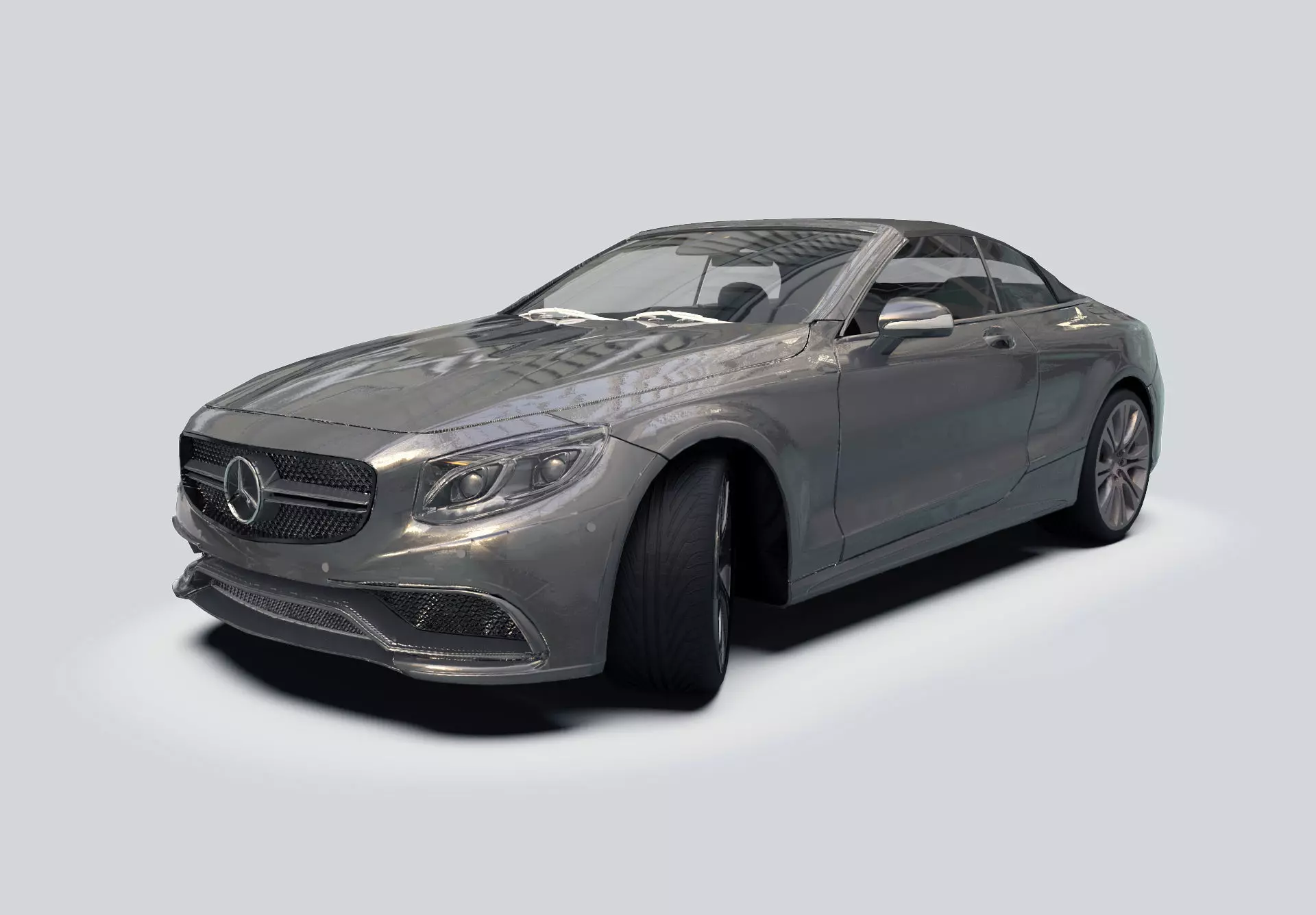 Mercedes S63 AMG Cabriolet Low-poly 3D model