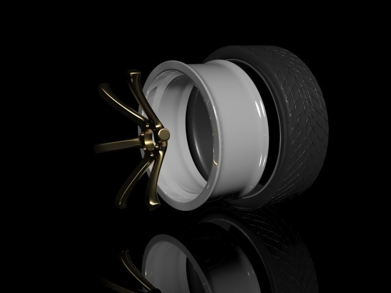 car rim 3D model_2