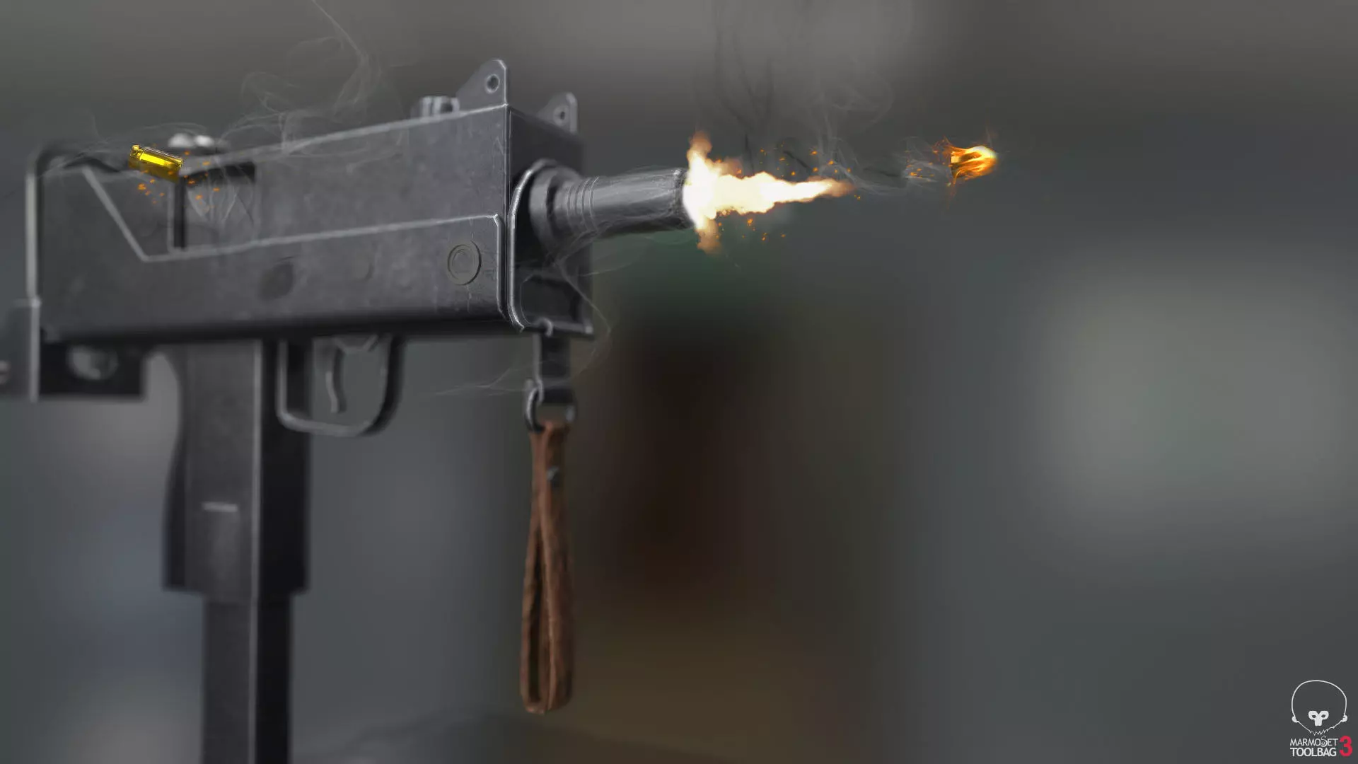 MAC-10 PBR Game Ready gun 3D model