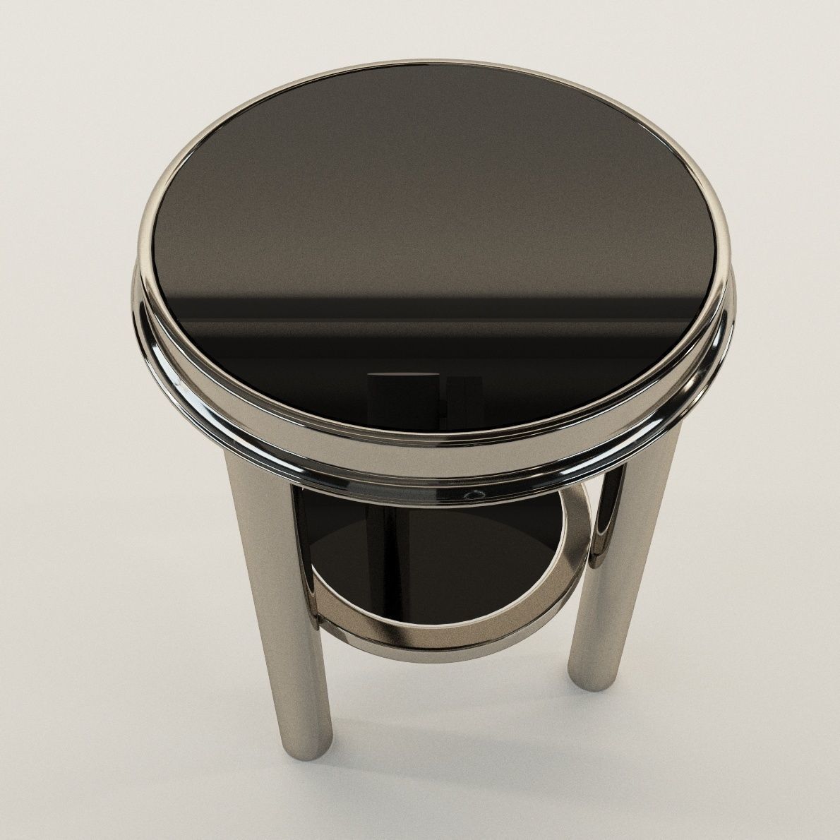 Side table - Art Deco style 3D model_1