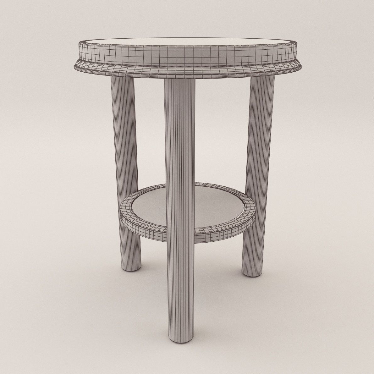 Side table - Art Deco style 3D model_2