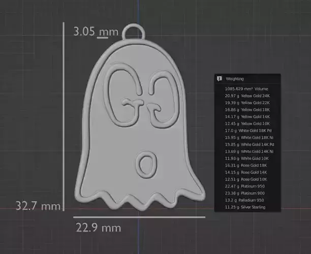 Gucci ghost pendant