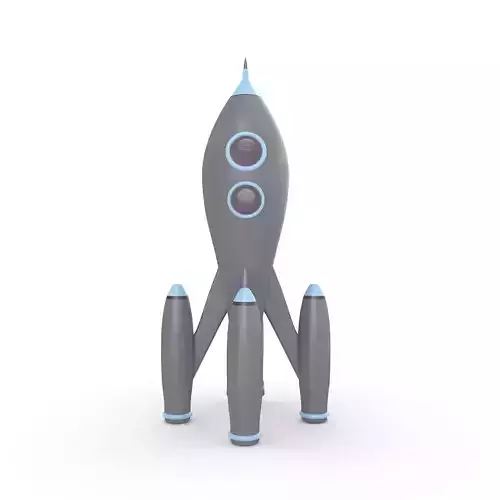 3D Retro Rocket