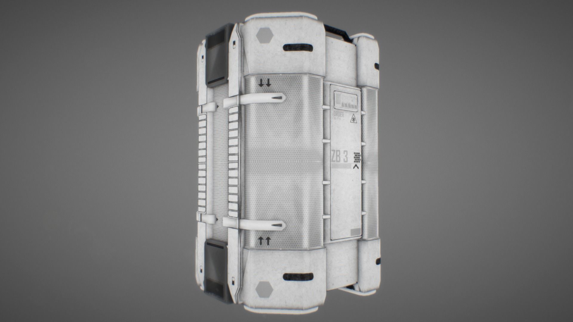 Sci Fi Container 01 Low-poly 3D model_5