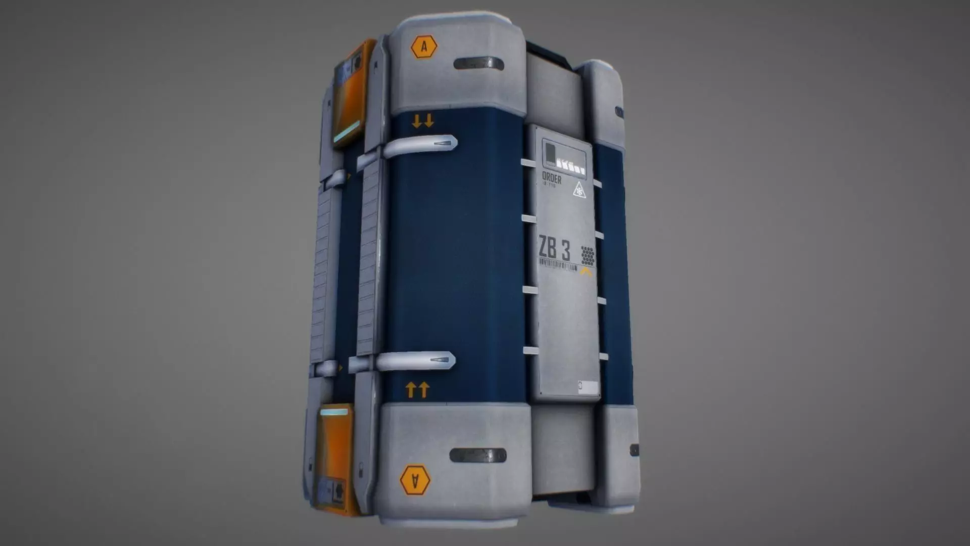 Sci Fi Container 01 Low-poly 3D model_0