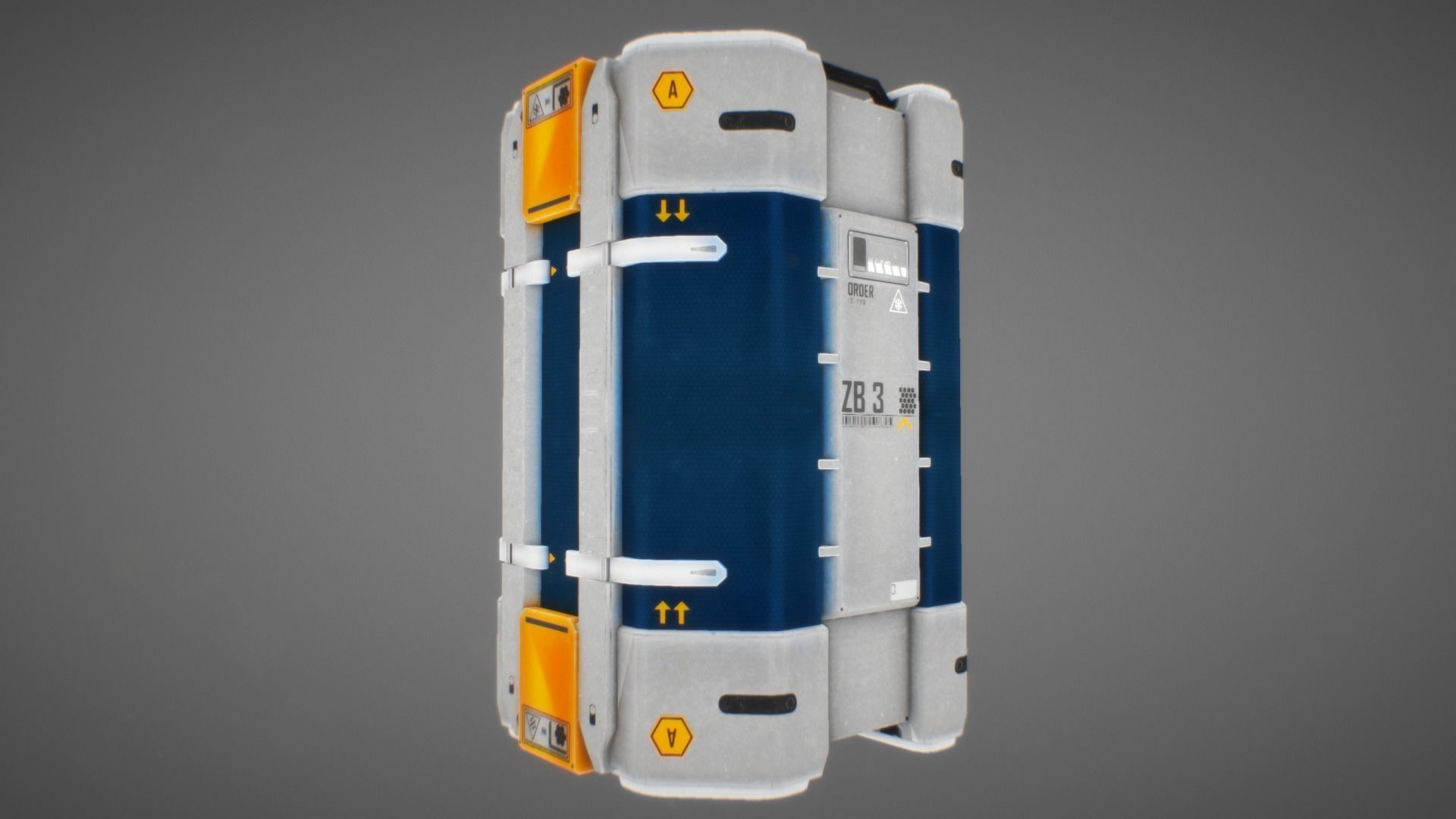 Sci Fi Container 01 Low-poly 3D model_4