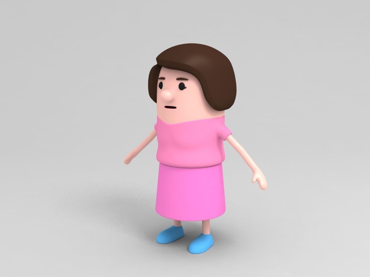Family Character Pack 3D model_16