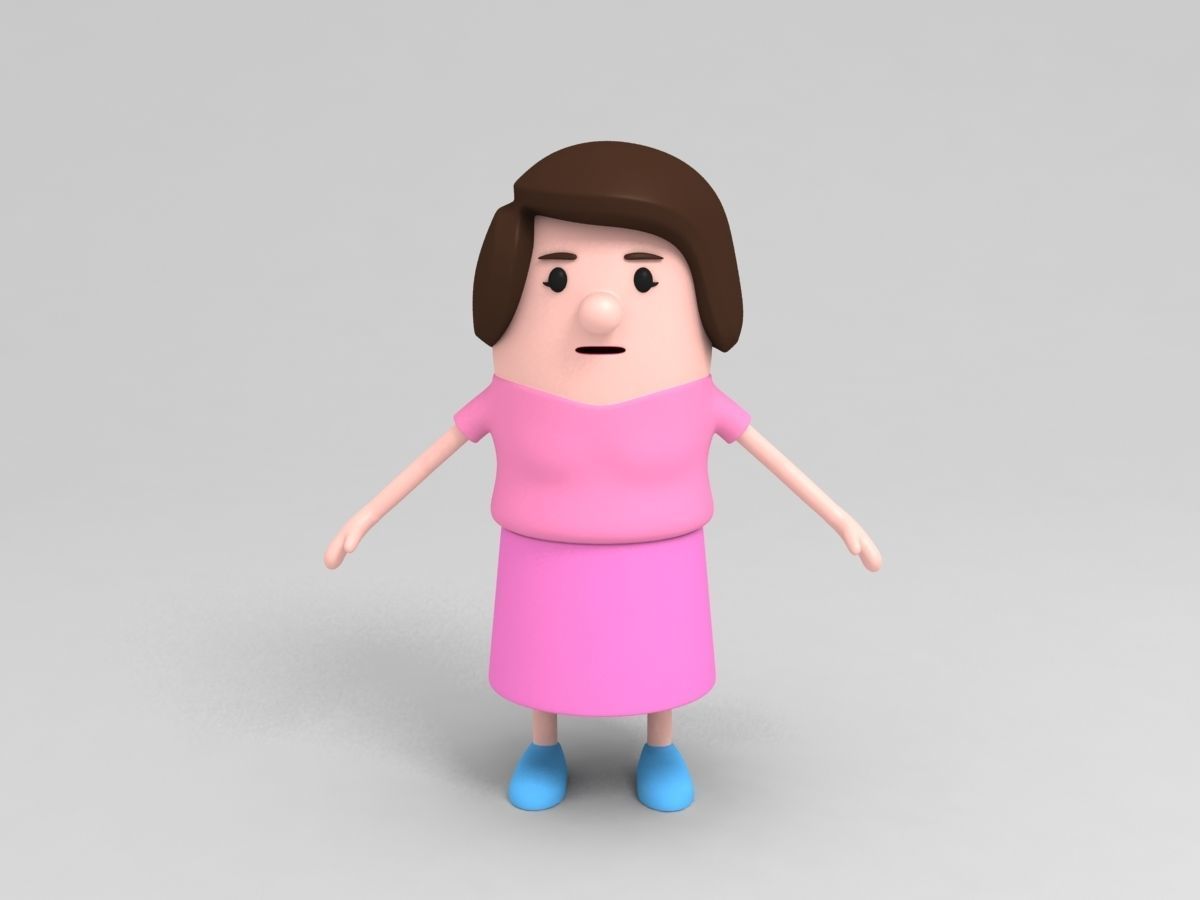 Family Character Pack 3D model_4