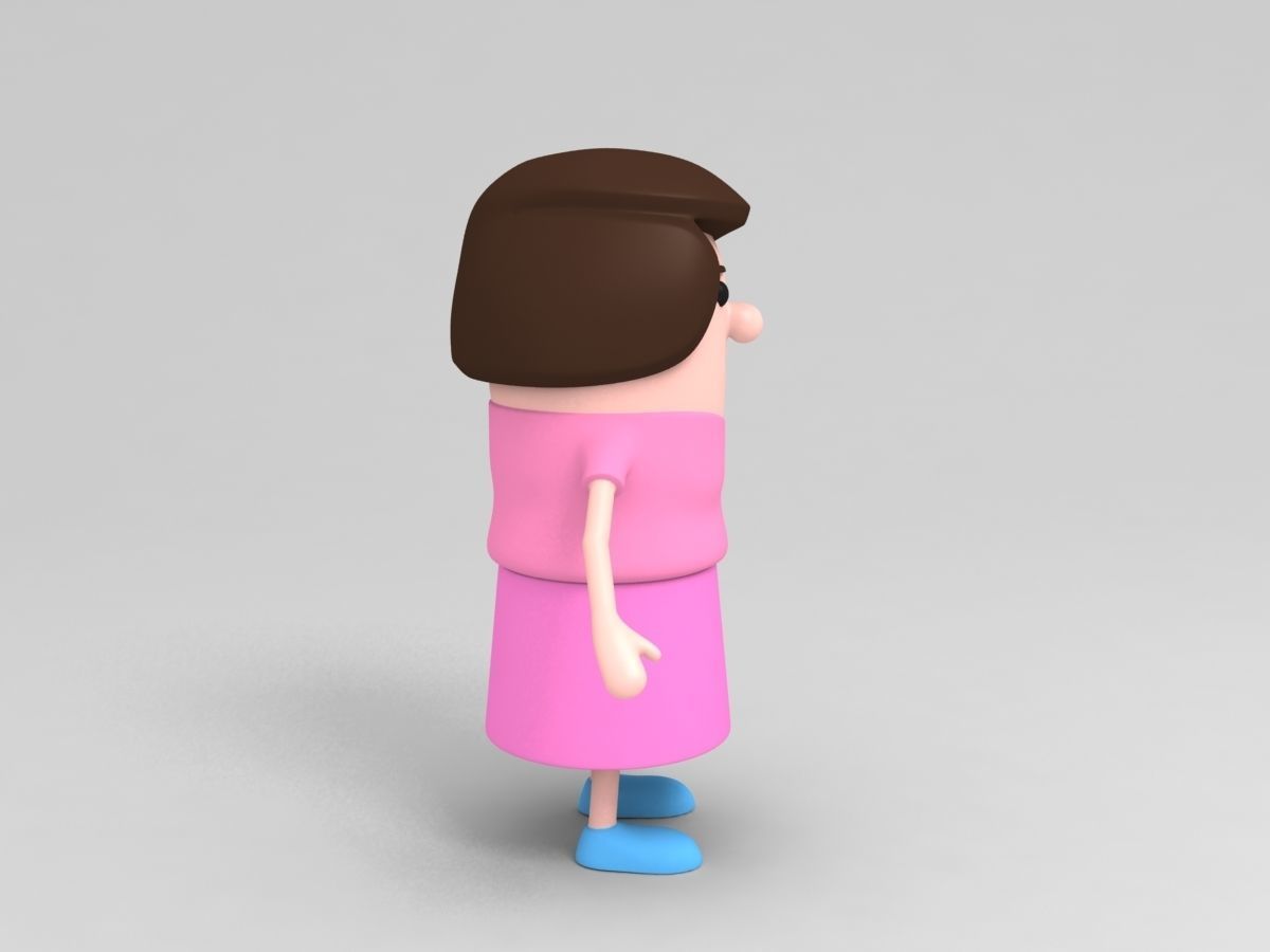 Family Character Pack 3D model_17