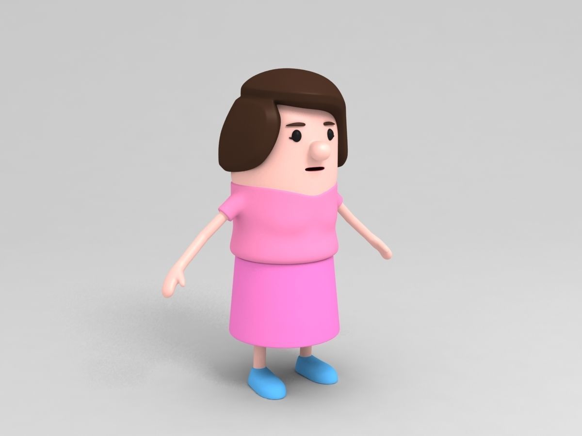 Family Character Pack 3D model_19
