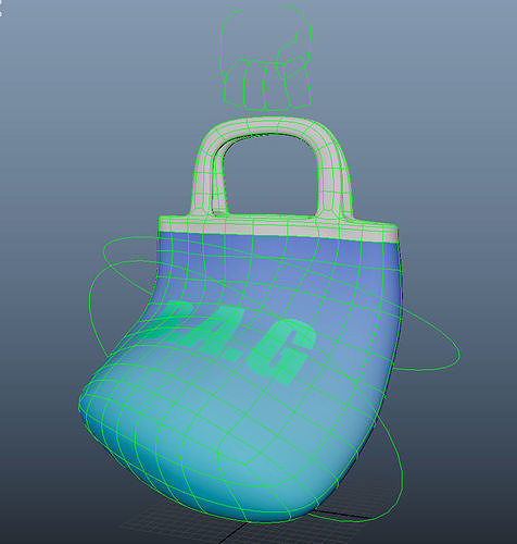 Simple Bag Low-poly 3D model