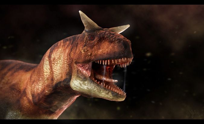 Carnotaurus dinosaur Low-poly 3D model