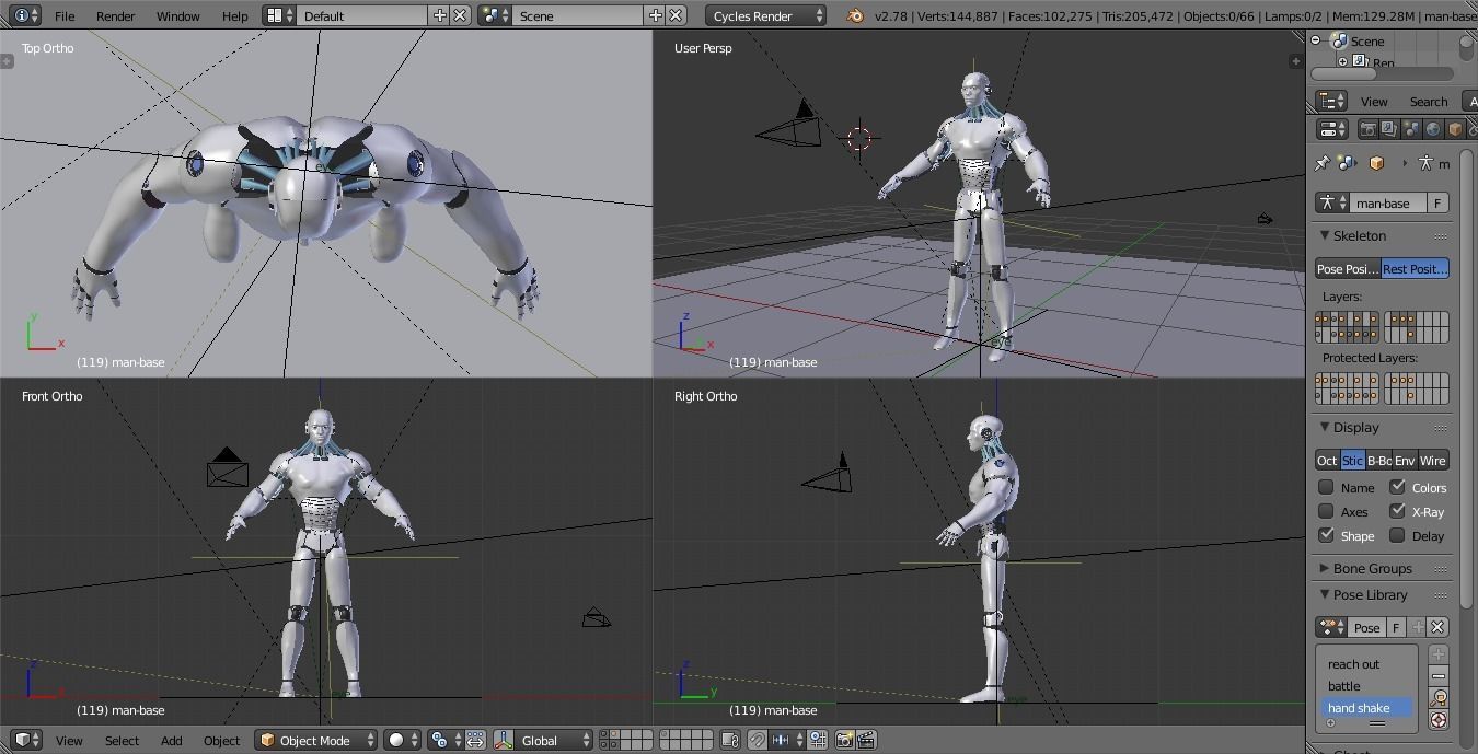 Male Android 3D model_5