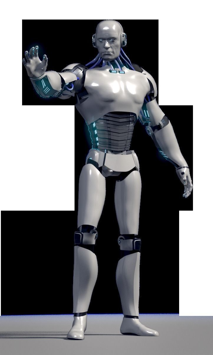 Male Android 3D model_3
