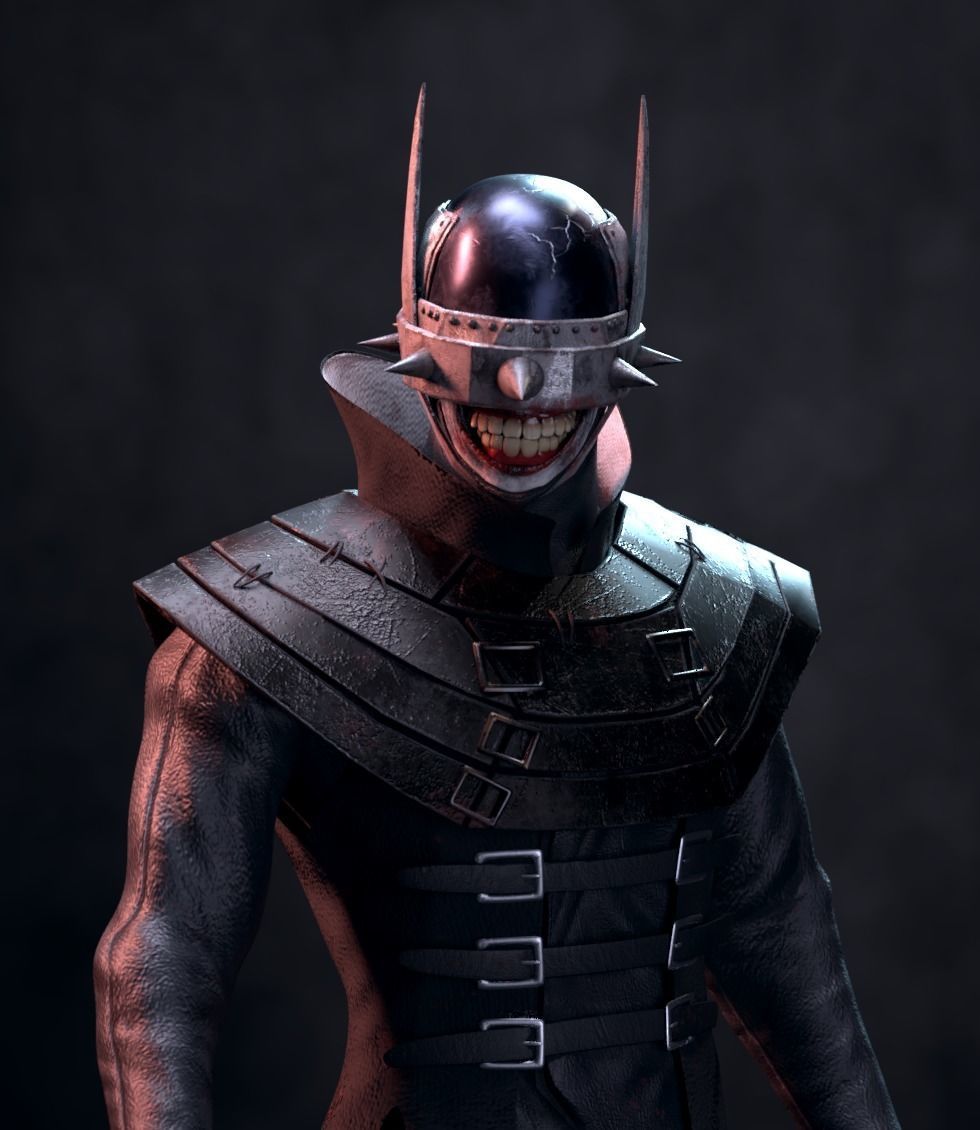 3D The Batman who laughs - Game asset model Low-poly 3D model_4