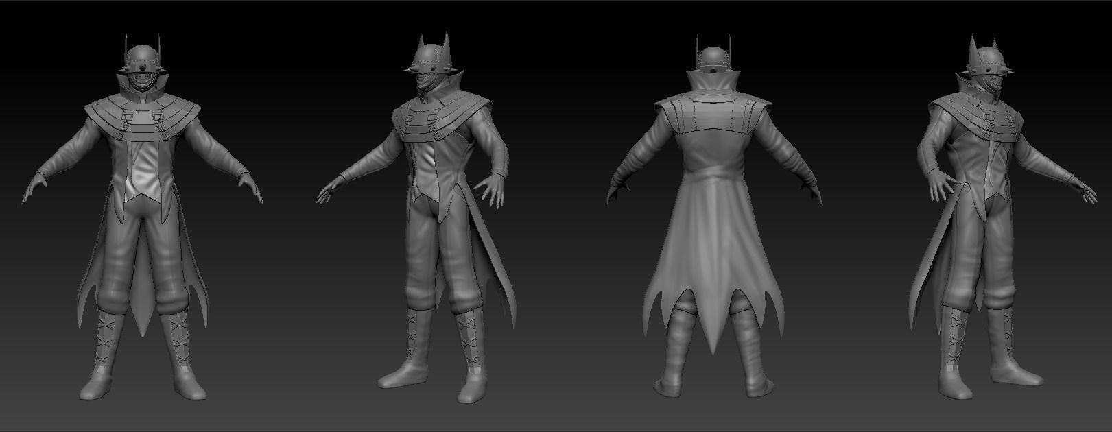 3D The Batman who laughs - Game asset model Low-poly 3D model_14