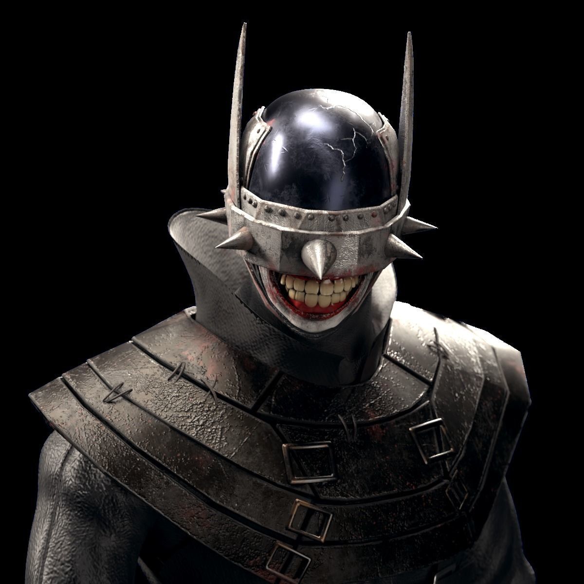 3D The Batman who laughs - Game asset model Low-poly 3D model_5