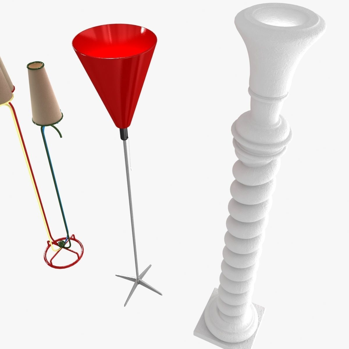 floor lamps 3D model_4