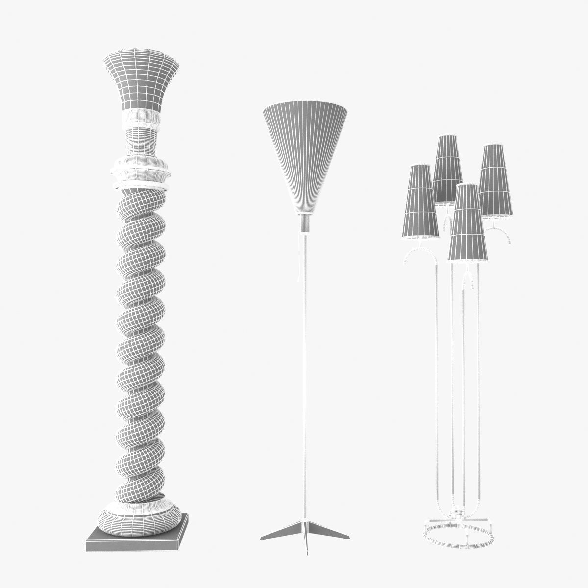 floor lamps 3D model_1