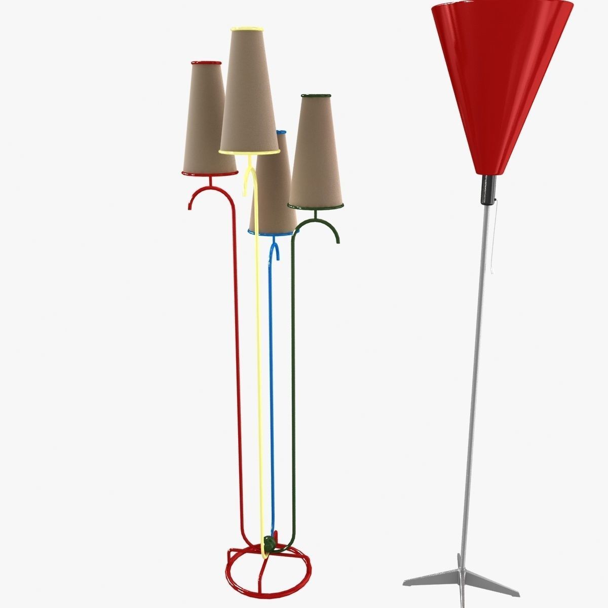 floor lamps 3D model_7