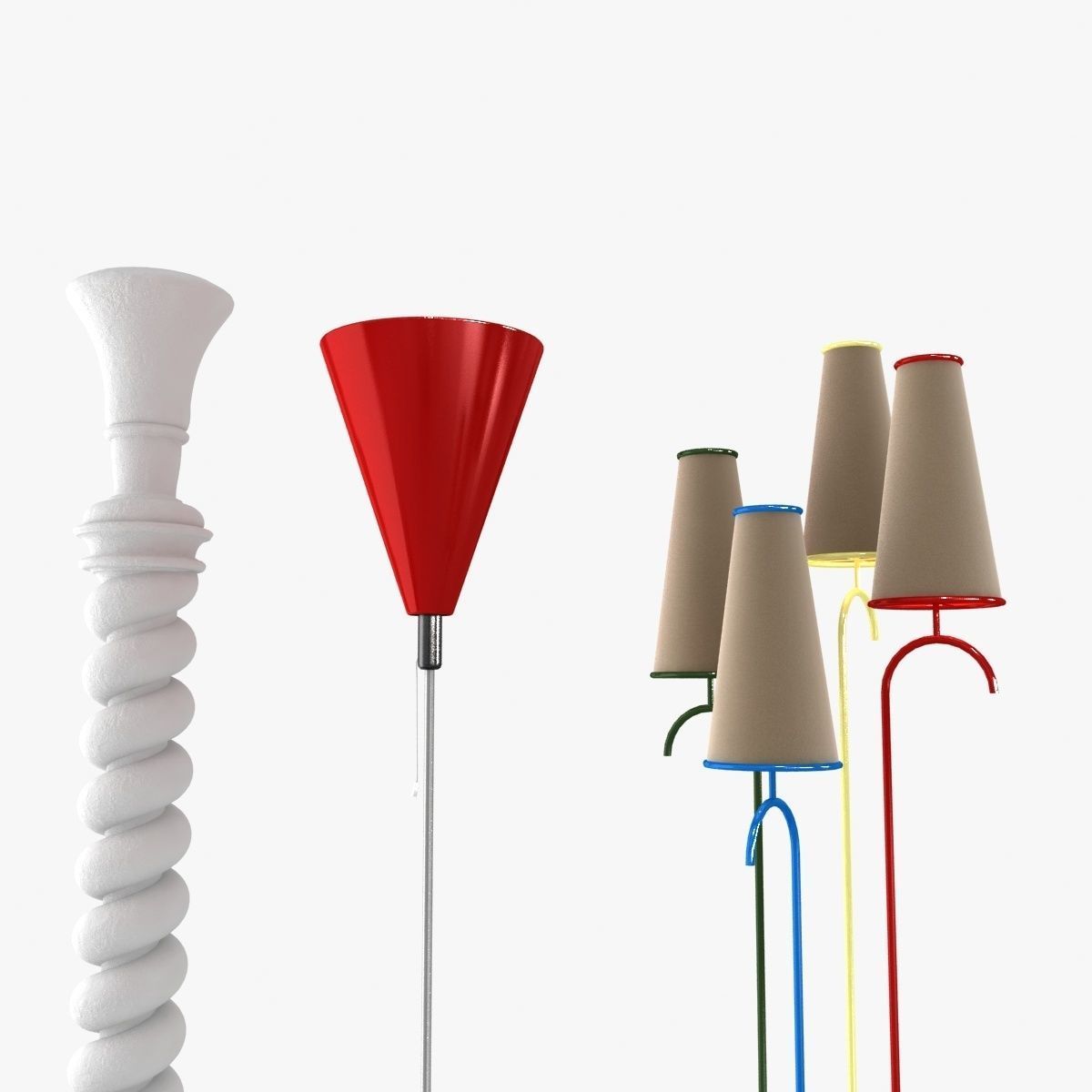 floor lamps 3D model_2