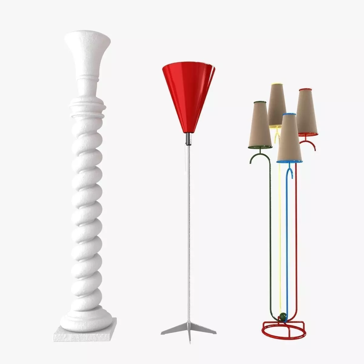 floor lamps 3D model_0