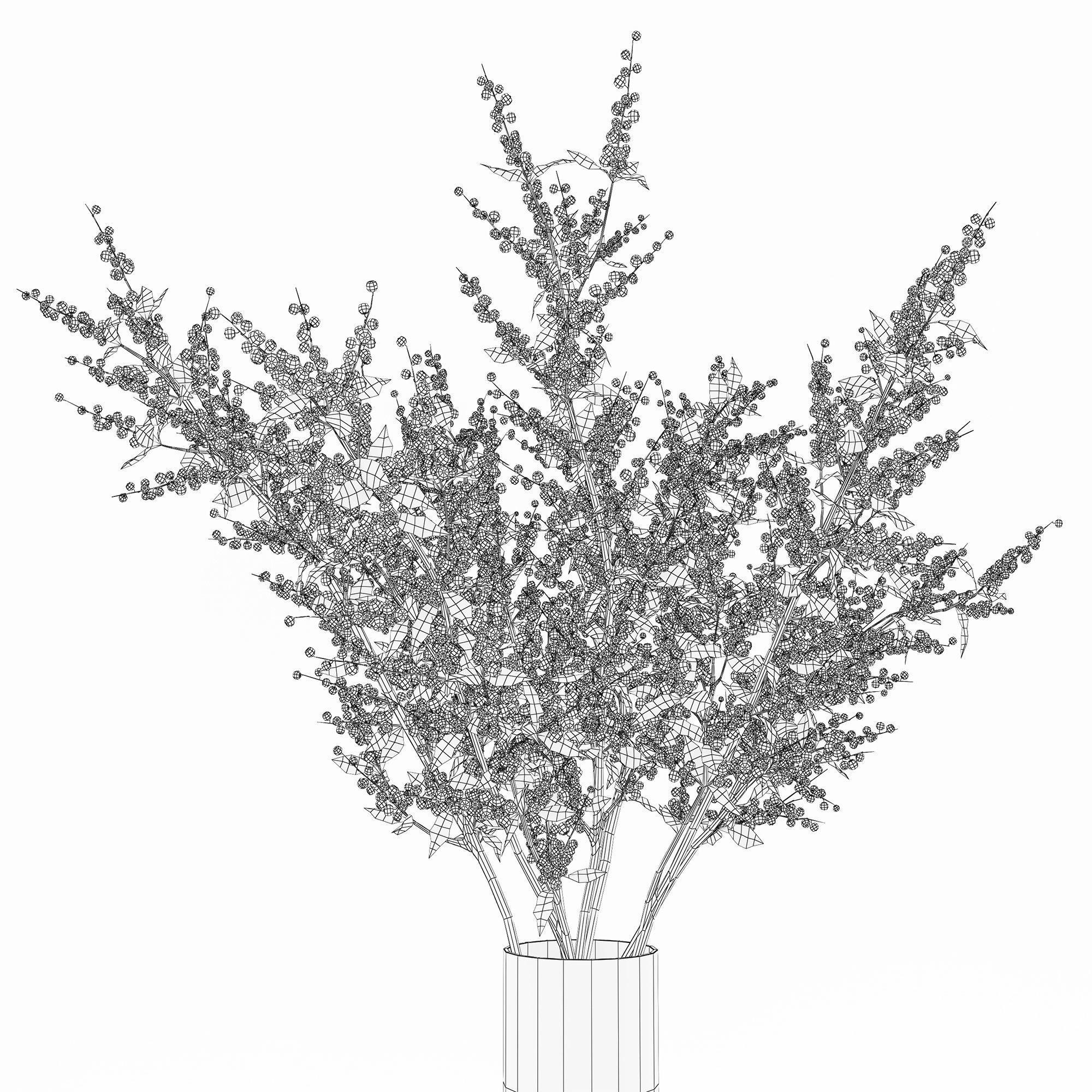 Branches in a vase 004 3D model_8