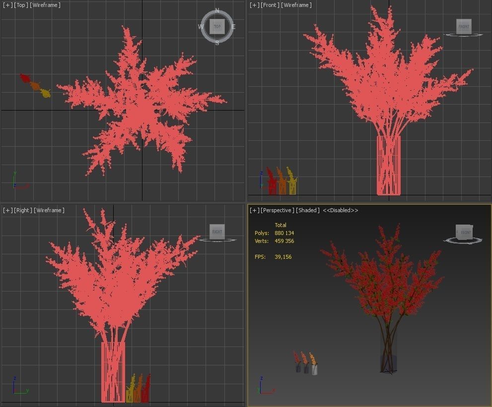 Branches in a vase 004 3D model_10
