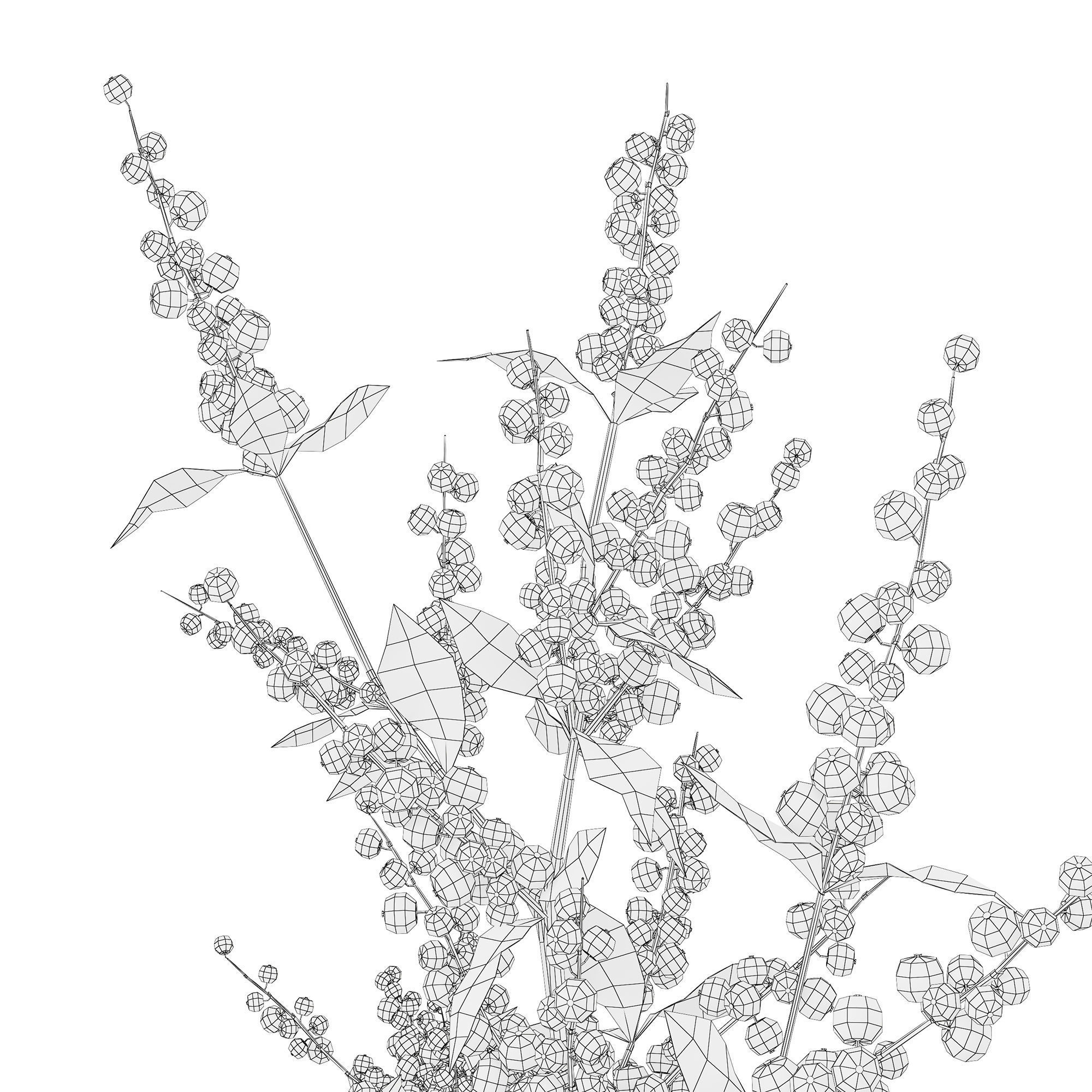 Branches in a vase 004 3D model_9