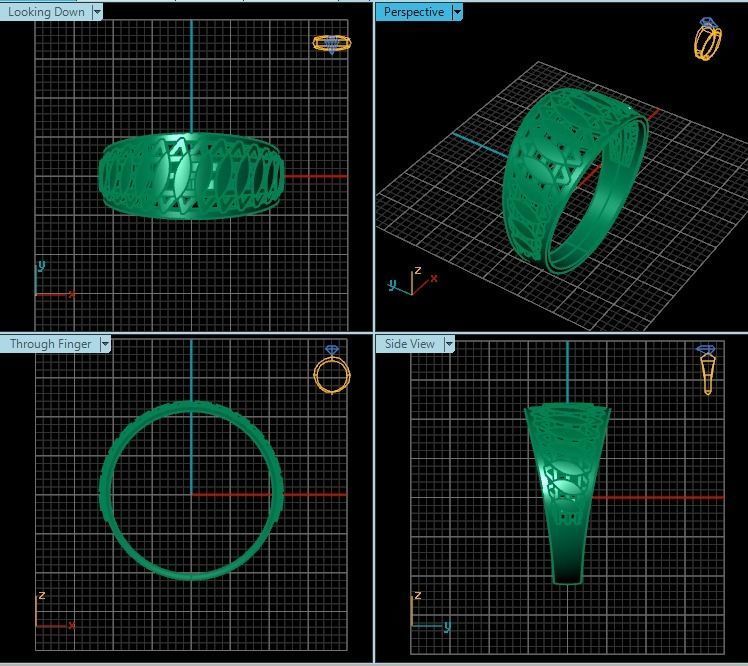 Ring T01245 3D print model_2
