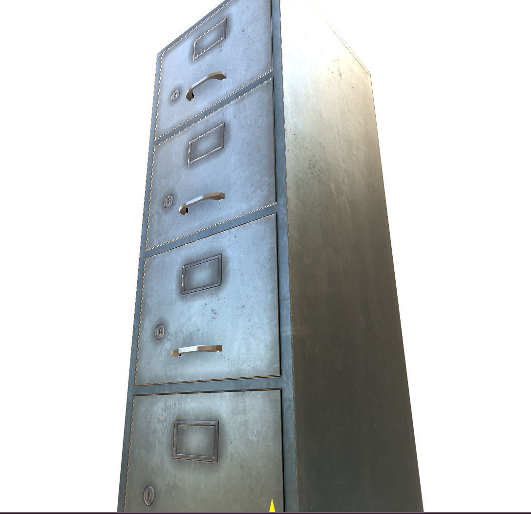 File cabinet - Game Ready - VR AR Low-poly 3D model_10