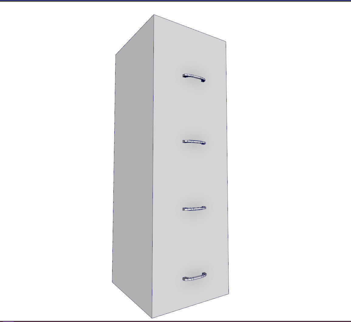 File cabinet - Game Ready - VR AR Low-poly 3D model_9
