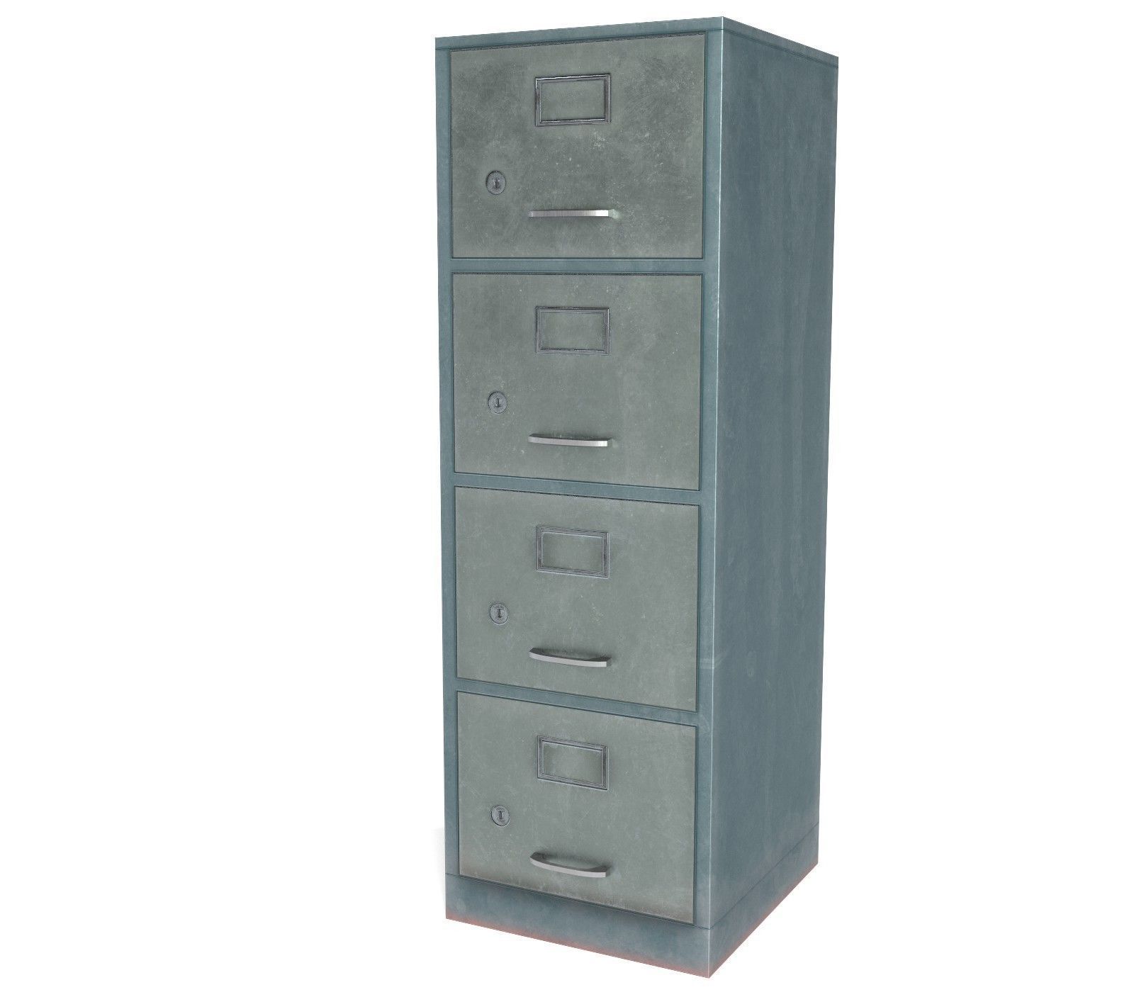 File cabinet - Game Ready - VR AR Low-poly 3D model_4