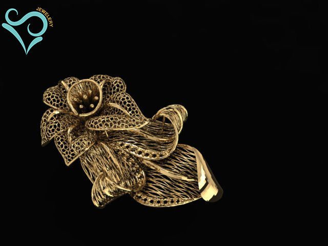 golden ring 3D print model 3D print model_3