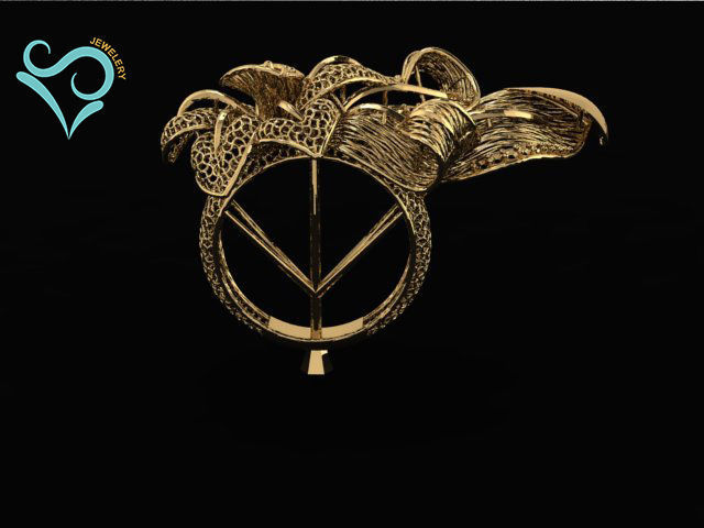 golden ring 3D print model 3D print model_2