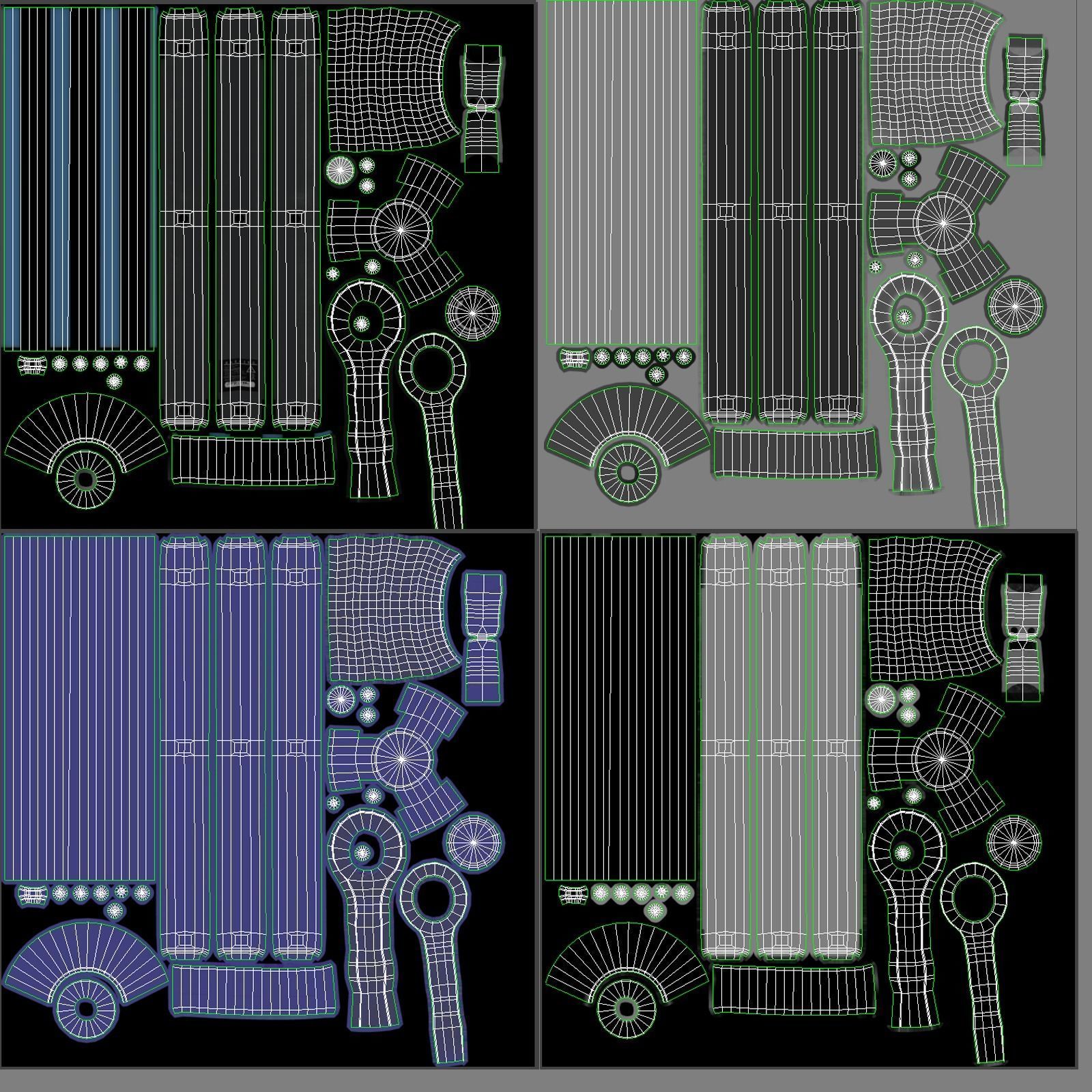 Taser stun baton Low-poly 3D model_5