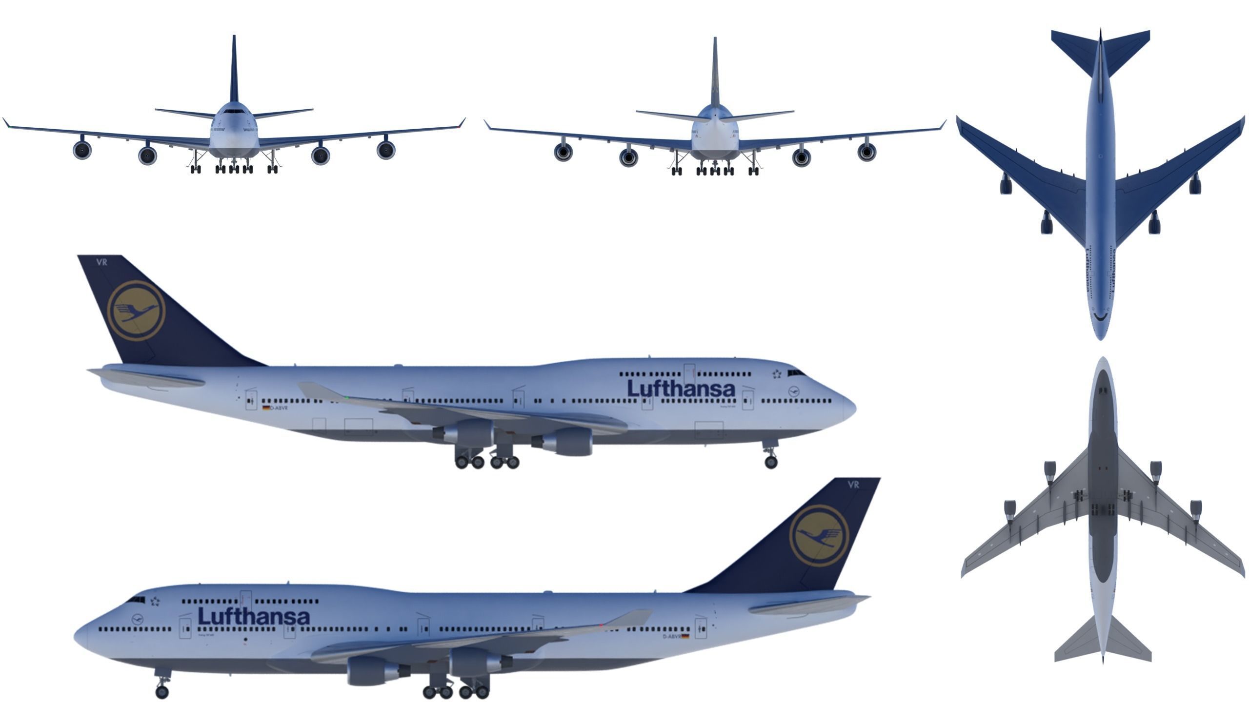 Boeing 747-400 3D model_5