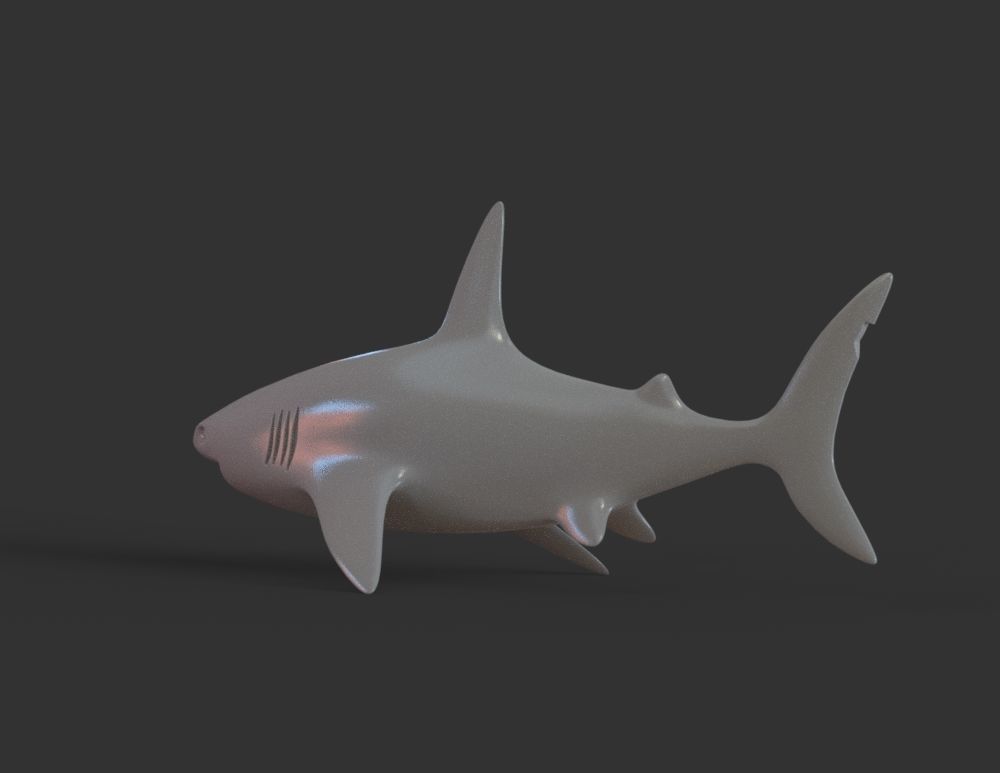 Shark 3D print model_1