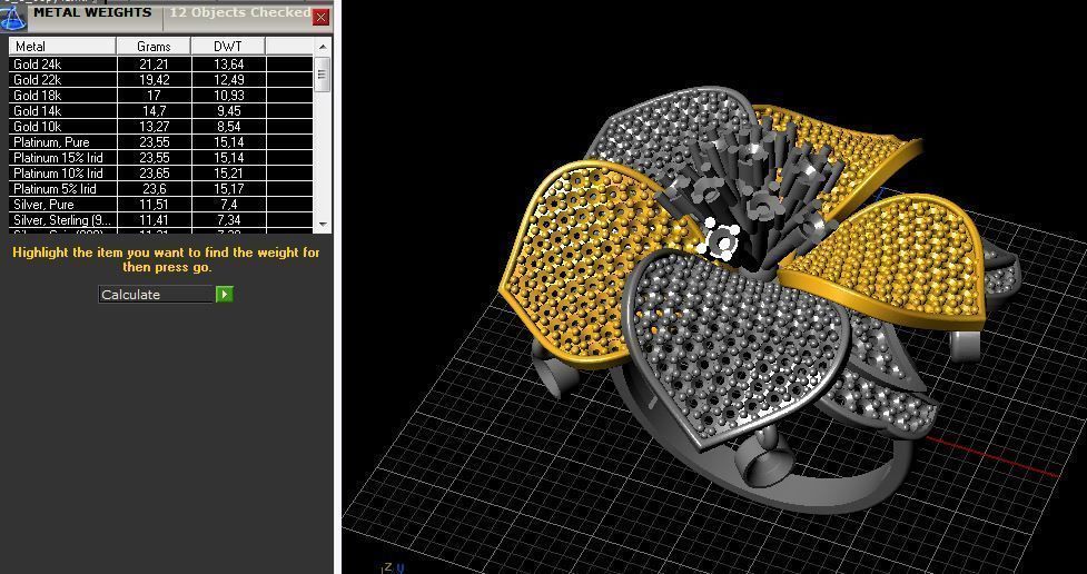 Ring Blossom set 3D print model_1