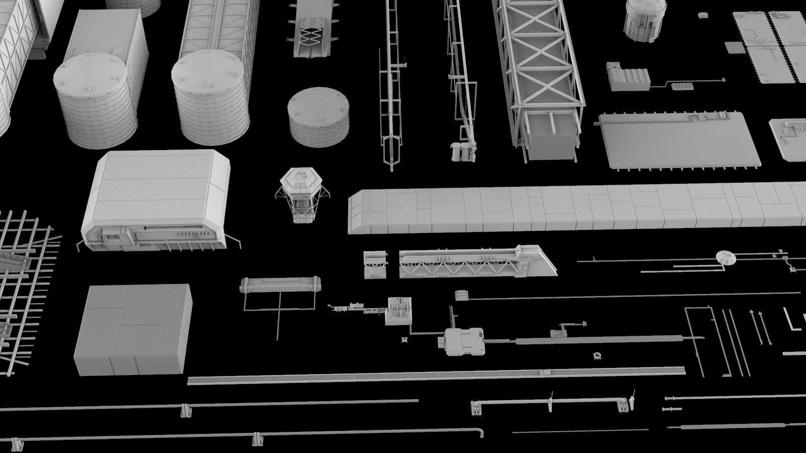 Sci-Fi architecture Elements collection 5 3D model_28