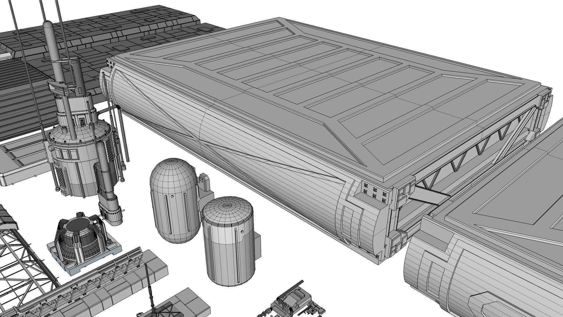 Sci-Fi architecture Elements collection 5 3D model_32