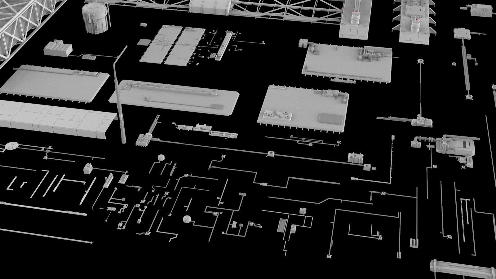 Sci-Fi architecture Elements collection 5 3D model_7
