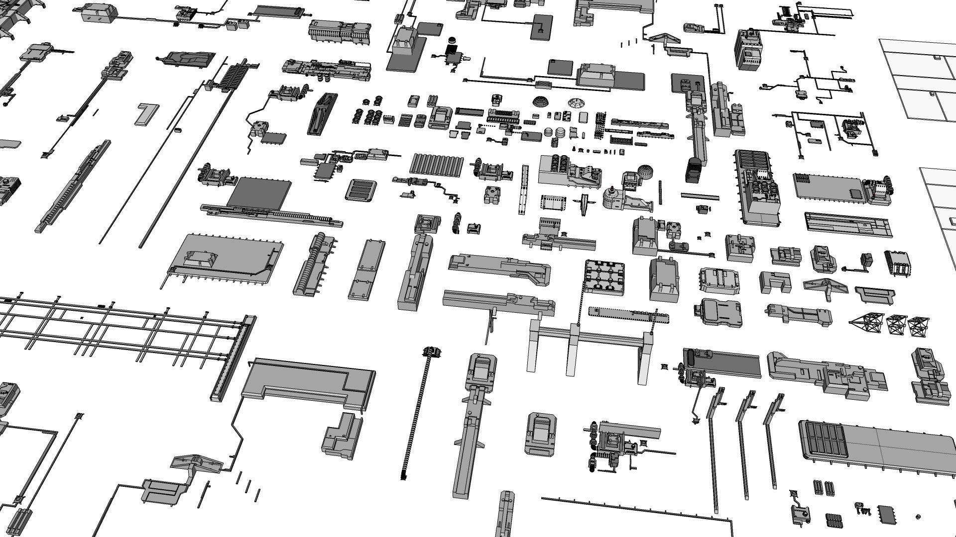 Sci-Fi architecture Elements collection 5 3D model_40