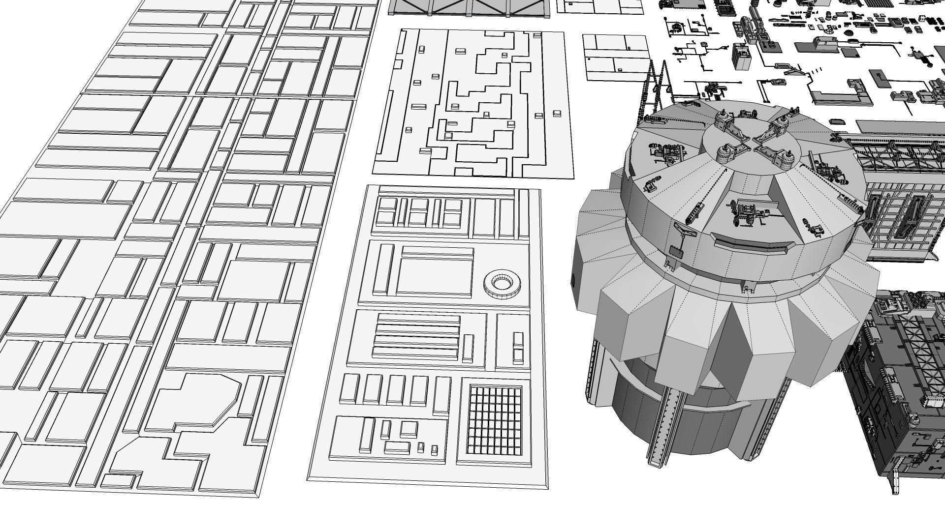Sci-Fi architecture Elements collection 5 3D model_44