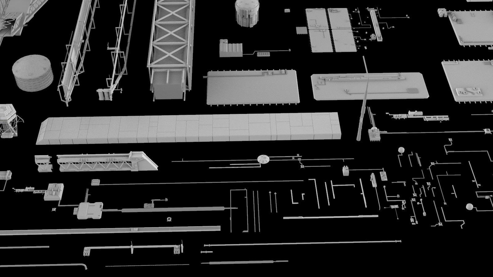 Sci-Fi architecture Elements collection 5 3D model_27