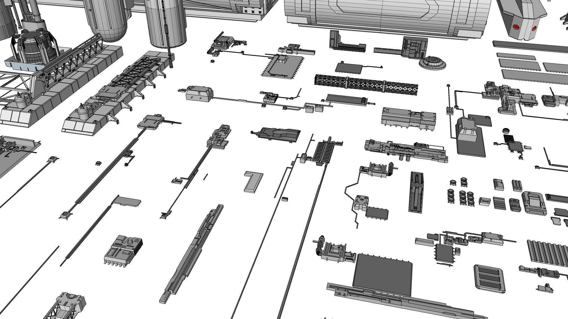 Sci-Fi architecture Elements collection 5 3D model_37