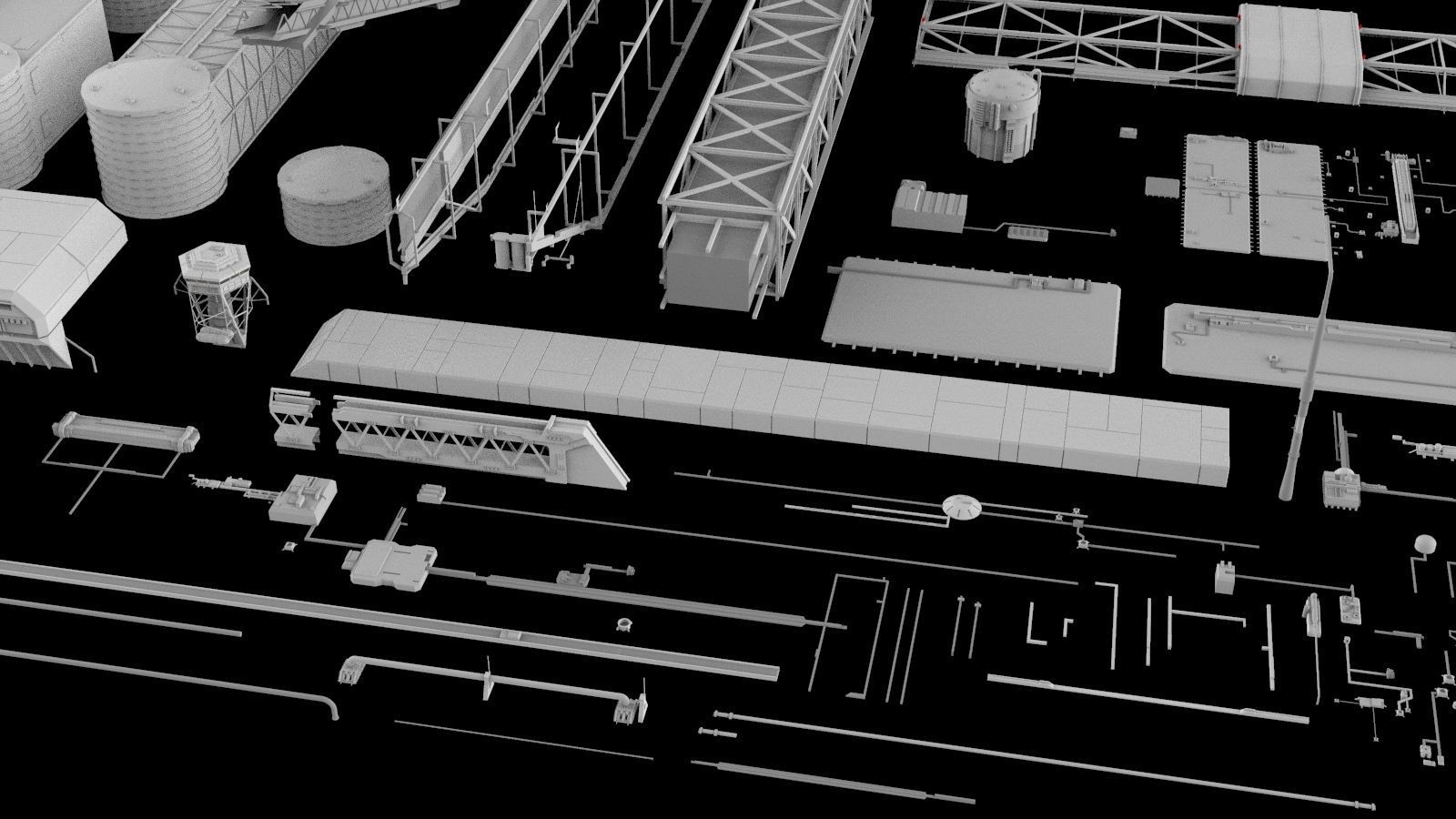 Sci-Fi architecture Elements collection 5 3D model_5