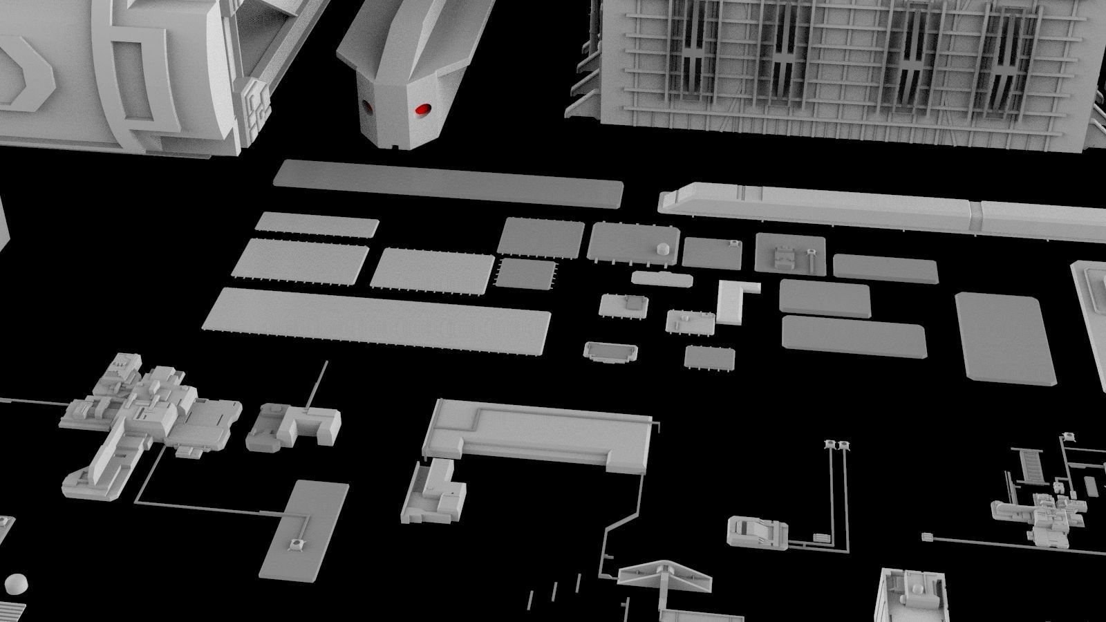 Sci-Fi architecture Elements collection 5 3D model_17