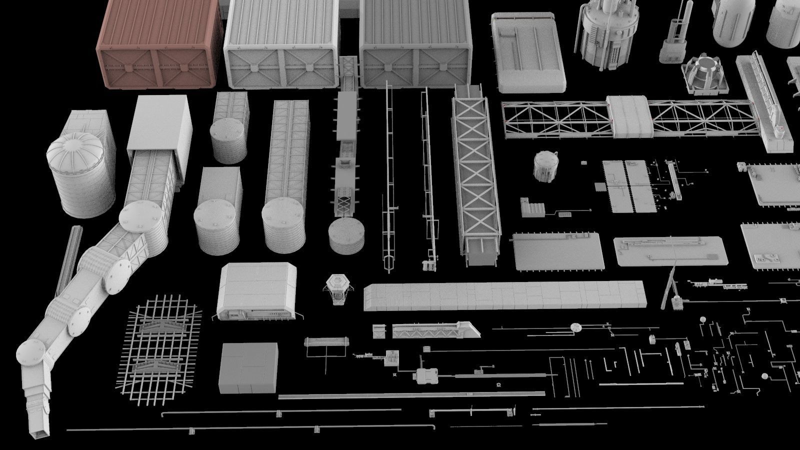 Sci-Fi architecture Elements collection 5 3D model_3